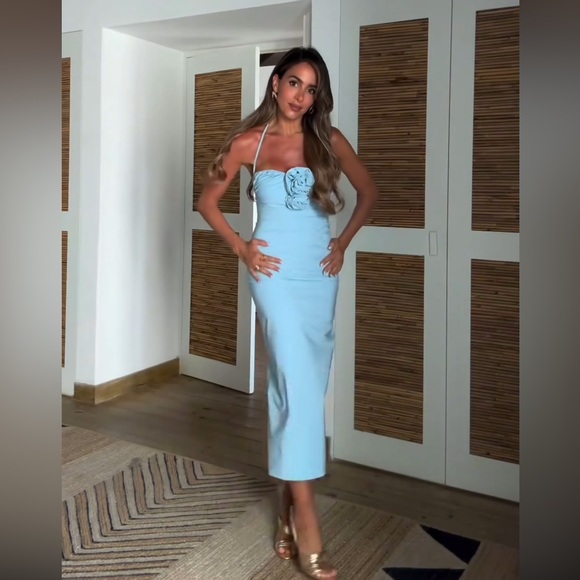 Zara RAISED FLOWERS STRAPLESS DRESS Last one - Picture 5 of 14